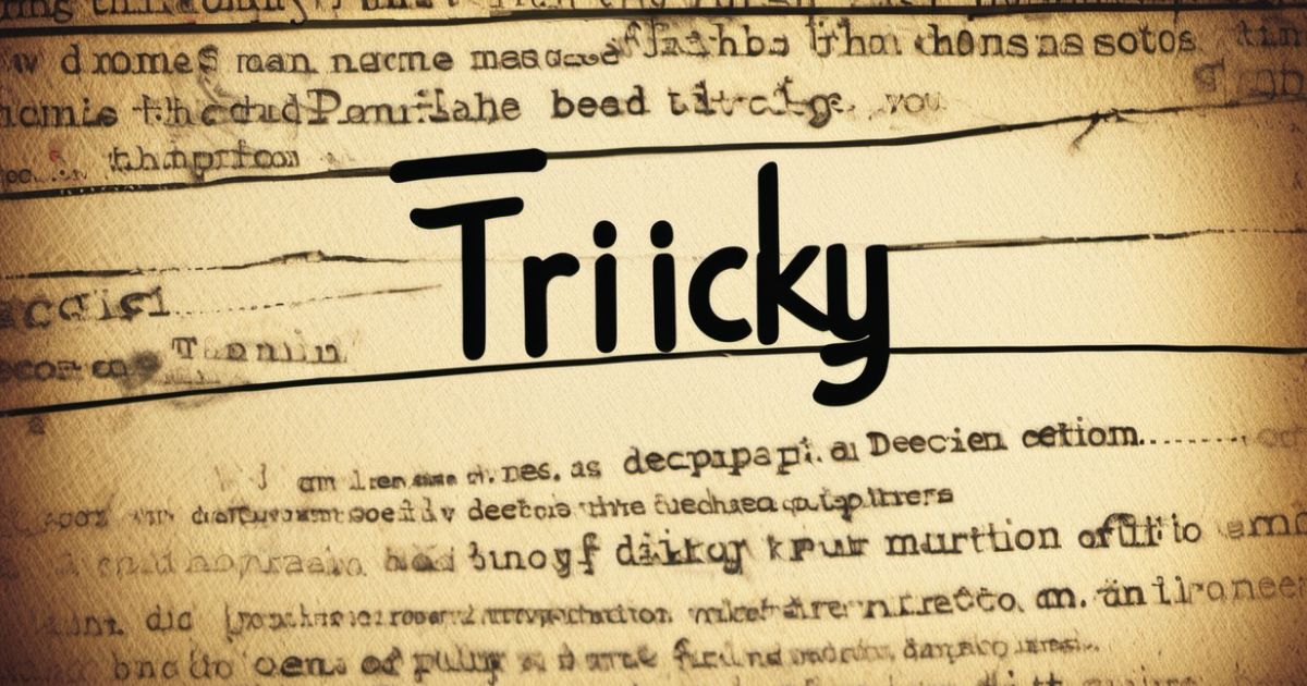 42 Tricky Names That Mean Deceit or Deception